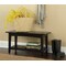 Alaterre Furniture Shaker Cottage Bench with Shelf, Charcoal Gray ASCA03BL - alternate 3
